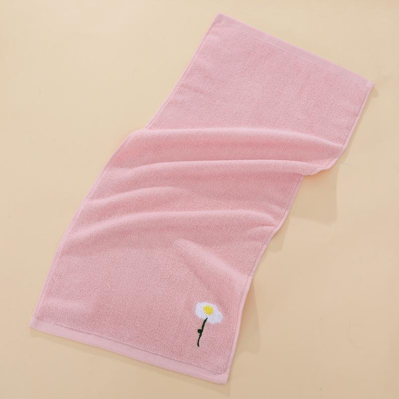 Photos - Towel  Pure Cotton Plain Embroidered Flower Absorbent Face  Adult Soft Thick Cotton Face  Souvenir 74*33CM