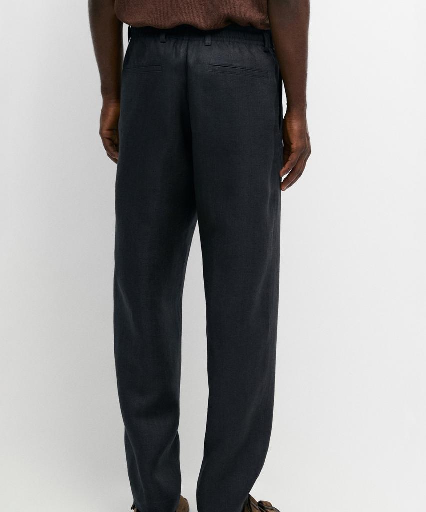 Masimodutti 100% Linen Elastic Pants