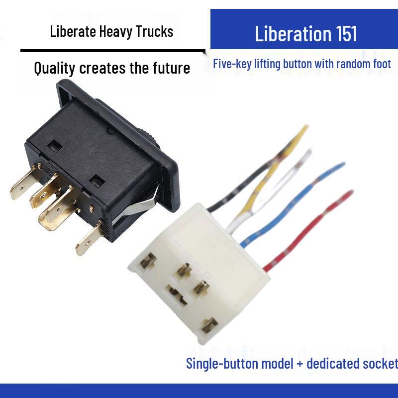 Compatible Lift Button for Jiefang 151, Santana, Wuling, Shaanxi Aolong, and Jetta King Glass Lifters.