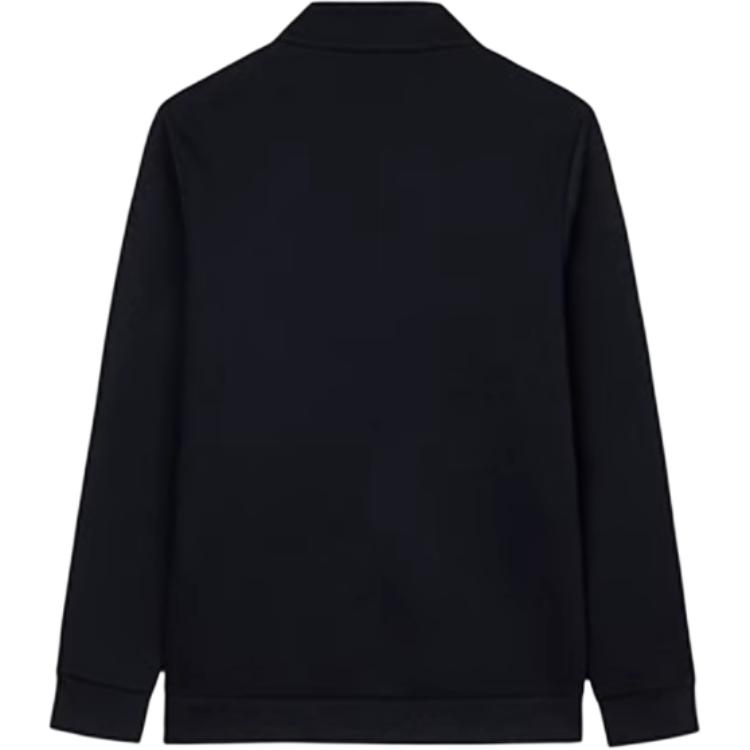 Anta Training Series Logo Stand Collar Zip Long Sleeve Jacket Men jackets Basic-Black 152447731-3