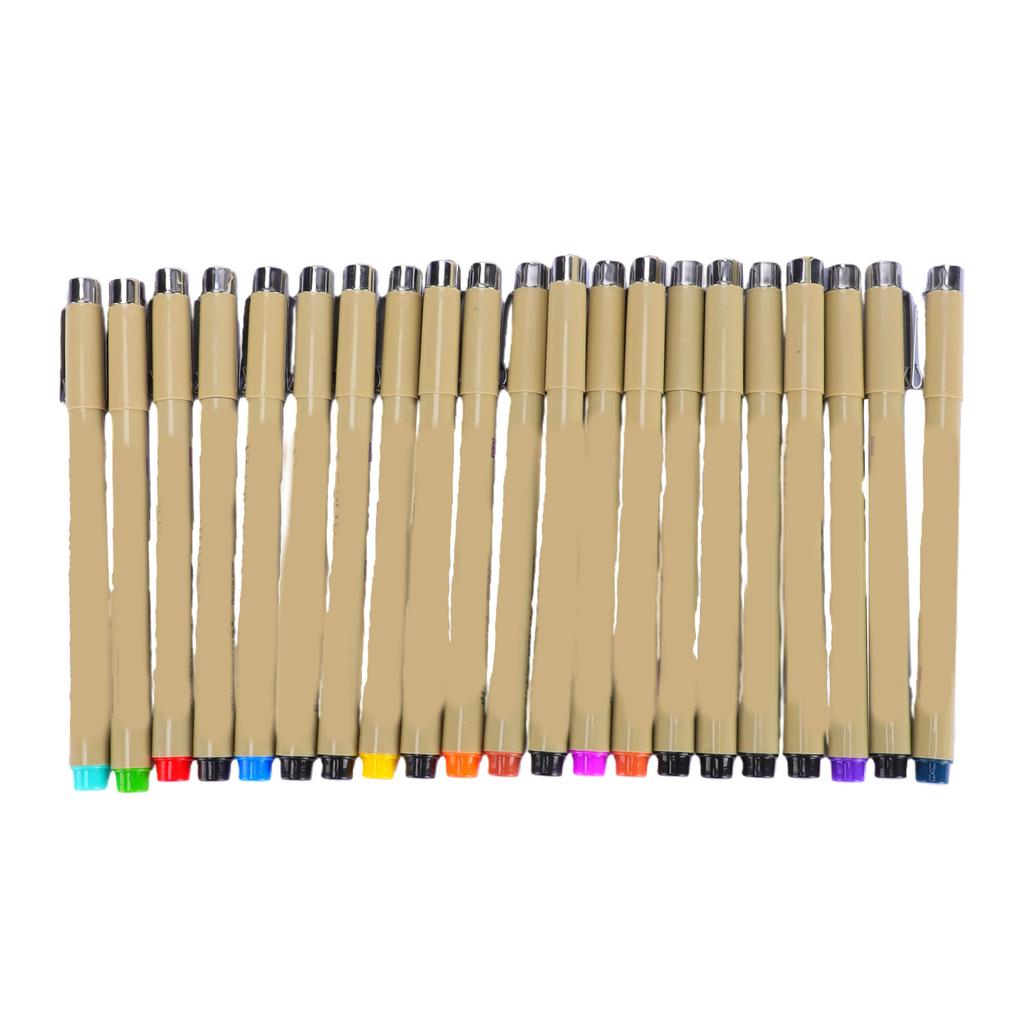 21 Pcs Micro Pen Set 10 Black 11 Colored Water Proof Fineliner Pen for Drawing Sketching Calligraphy Outlining