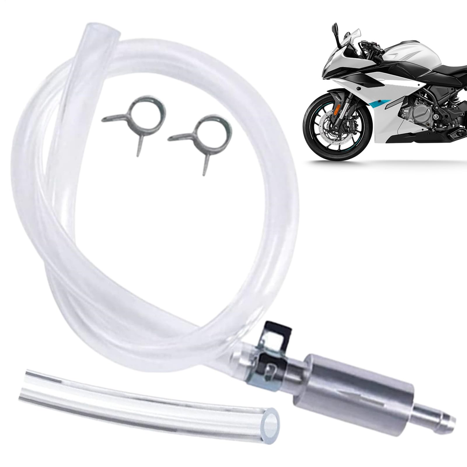 

SVCEQZE Motorcycle Brake Bleeder Kit - Vacuum Hose, One Way Check Valve Connector Clutch Hydraulic System Scooter Motorcycle Please refer to the description