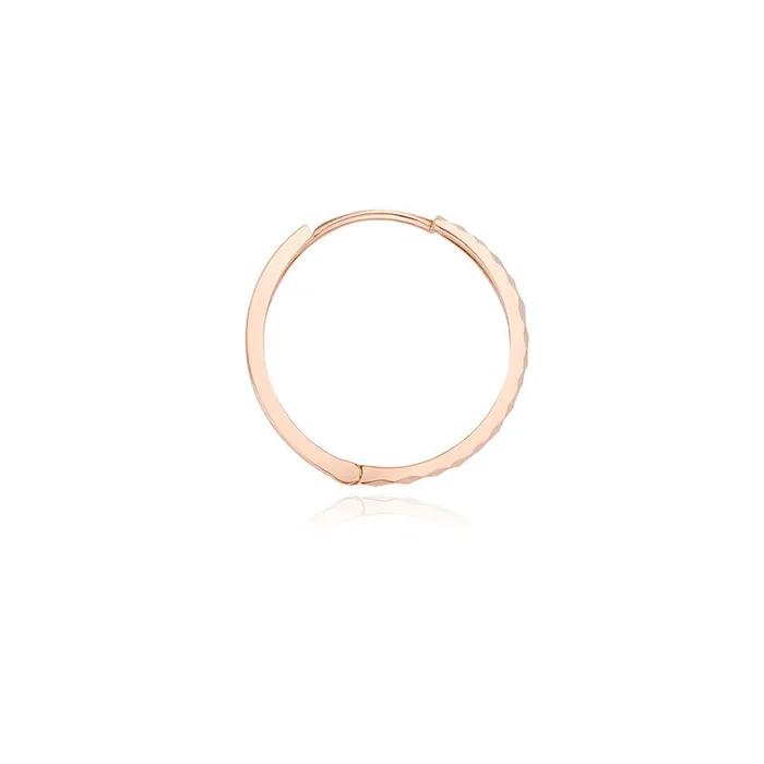 14K Pink Gold Wavelet Loop Pattern Earrings TETK4P02729M