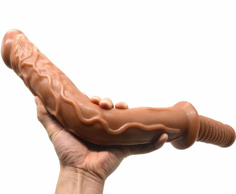 Bulky Dildo with Handle Dildo Long Masturbator Anal Plug Adult Sex Toys  Realistic Penis Monster Dick BDSM Fisting