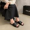 35-45 Foreign Trade Flat-bottomed Comfortable Open-toed Slippers Large Size Summer Popular Fish Mouth Cool Slippers Beach Sandals