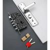 Stainless Steel Thickened Anti-theft Door Lock Universal Multifunctional Anti-theft Door Handle Lock Hardware Accessories