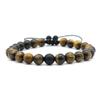 New 2020 Hot Selling Tiger Eye & White Pine 8mm Adjustable Bracelet