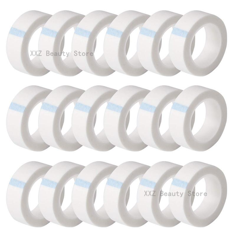 5/10/20/50PCS 9Mx1.25cm Non Woven Breathable Eyelash Extension Paper Tape Roll Fabric Adhesive Tape For Fake Eyelashes