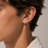 Xiaomi Vnox Stainless Steel Eight-pointed Star Stud Earrings, White Zircon North Star Earring for Men, Punk Minimalist Ear Jewelry Gift