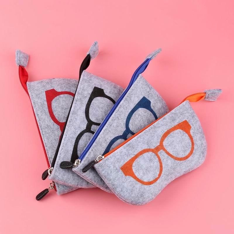 Buy Fashion Unisex Wool Felt Cloth Eyeglasses Cases Glasses Bag at