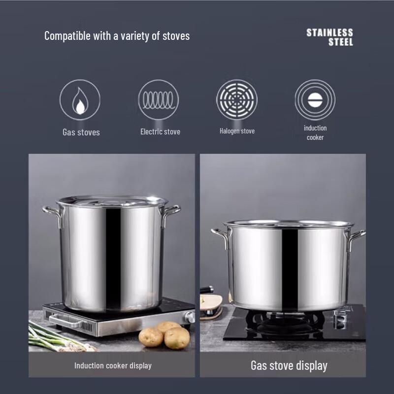 Commercial Thickened Stainless Steel Multi-Purpose Pot with Lid