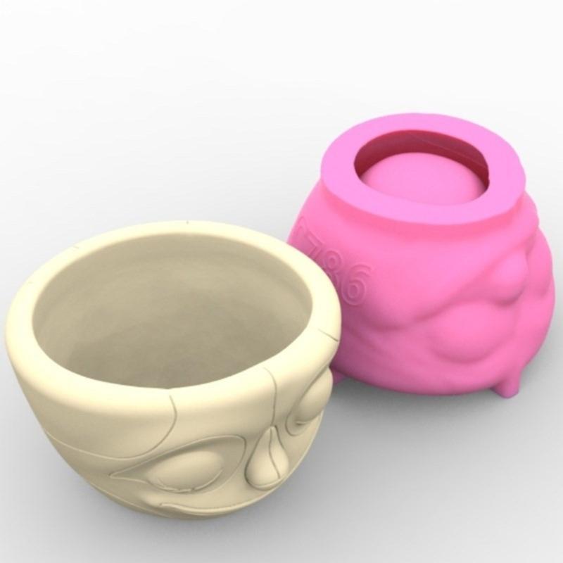 Reusable Face Shaped Succulent Pots Mold Flower Planter Silicone Mold for Face Succulent Pots Art and Craft Projects