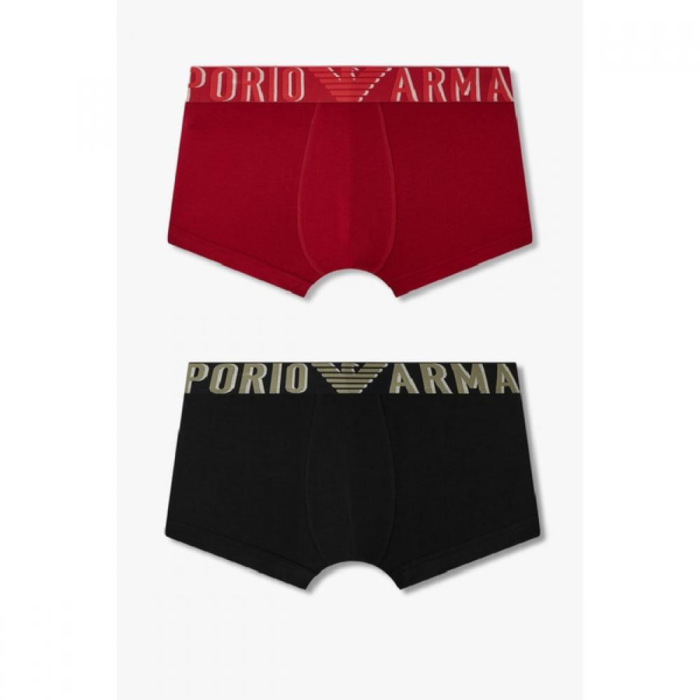 Emporio Armani Men S Bold Logo Banded Cotton drawerS Set 2 Piece 0815112006 0815112009 L(105)