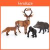 Wild Animal Pvc Figurine Black Chimpanzee Fox Deer Gift For Kids And Collectors