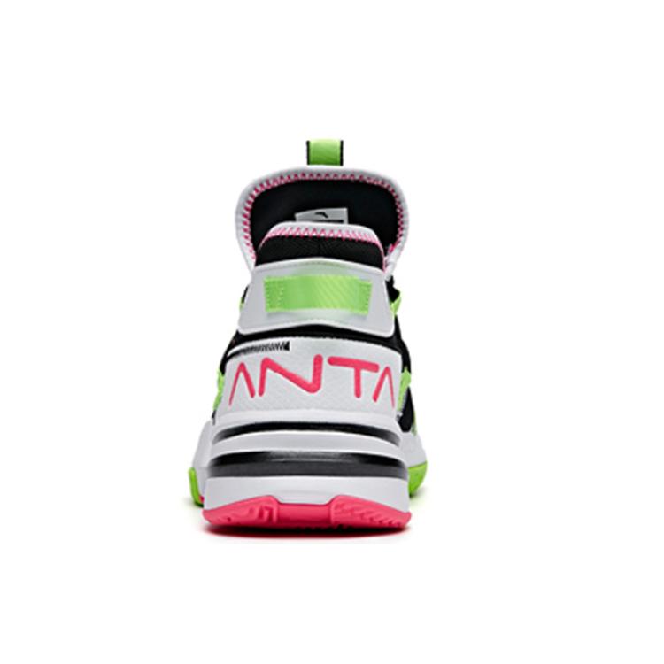 New Anta Craze 1 Durable Breathable Low Top Basketball Shoes Men's Black Pink 112021609-1
