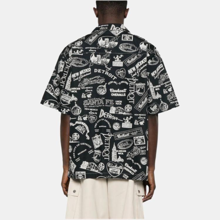Carhartt WIP SS25 S/S State Souvenir Shirt Loose Comfortable Simple Casual Short Sleeve Shirt Men shirts I034550-2UL-XX
