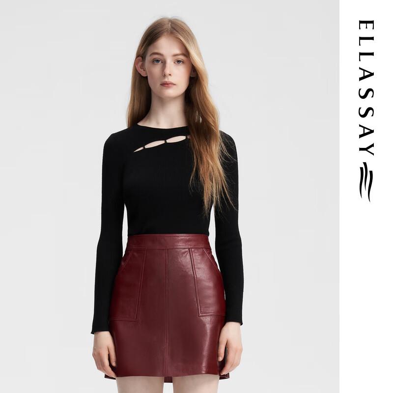 

ELLASSAY Women s Merino Wool Hand-Beaded Knit Sweater L