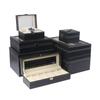 Black PU Leather Multi-Watch Box High-End Watch Storage Box Window Jewelry Display Packaging Box Display Box Multi-Bracelet Box