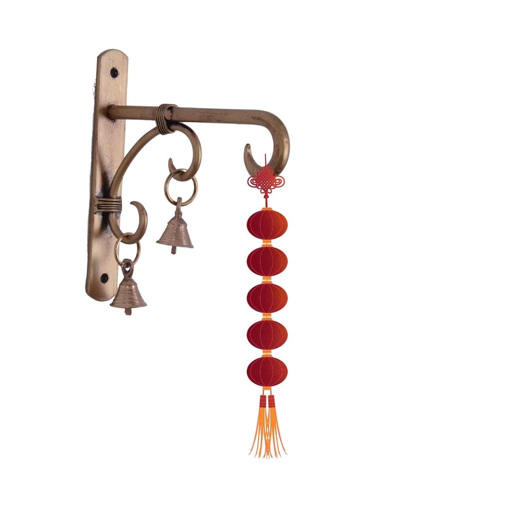 Hardware Wall Bracket with Bells for Hanging Bell/Macrame/Plant and pots/Lantern/Tealight/Wind Chimes/Multi Hanging (Size L18 X W3 X H18 CM)…