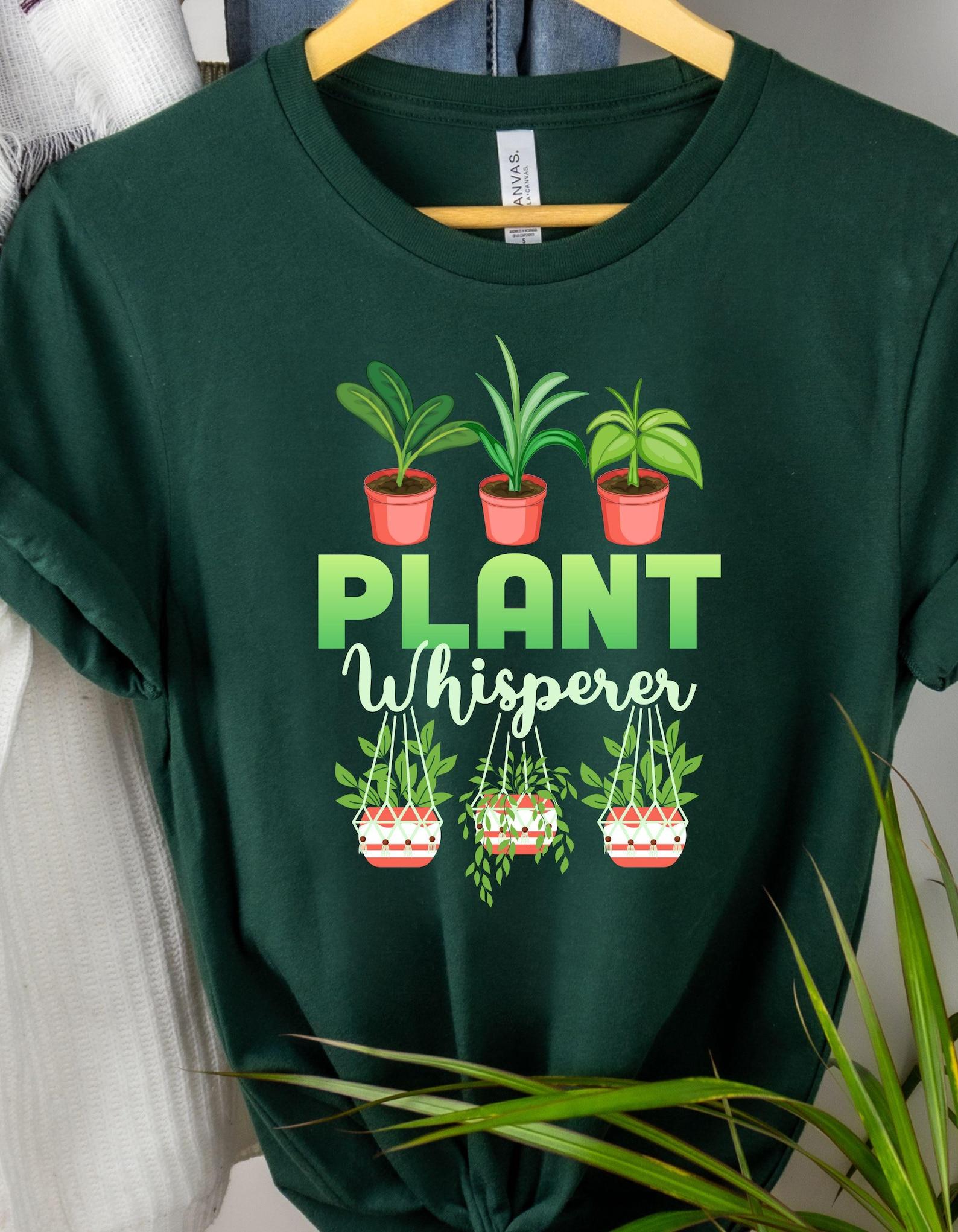 Plant Whisperer Tee, Botanical T-Shirt, Gardening Gift, Plant Lover Shirt, Eco-Friendly Apparel, Nature Lover Outfit, 5 colors XL