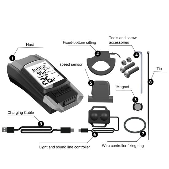 800 Lumen Bike Light LED 3 In1 USB Rechargeable Accurate Stopwatch Light with Horn Bike Accessory