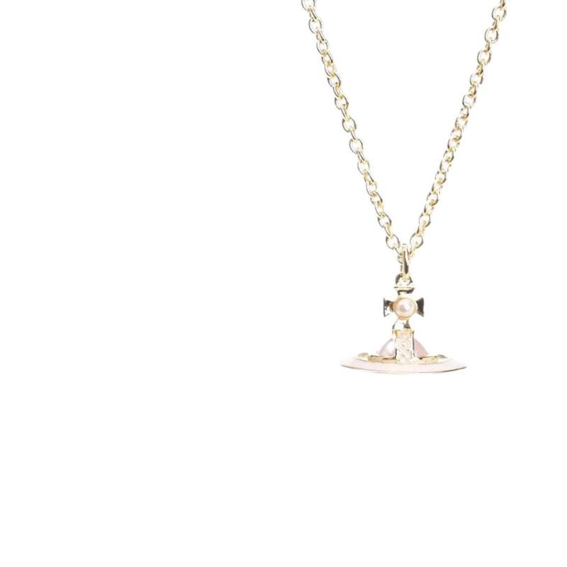 VIVIENNE WESTWOOD Sphere Pendant Lobster Clasp Necklace Women Necklace Pink Gold 630203FB02R923R923