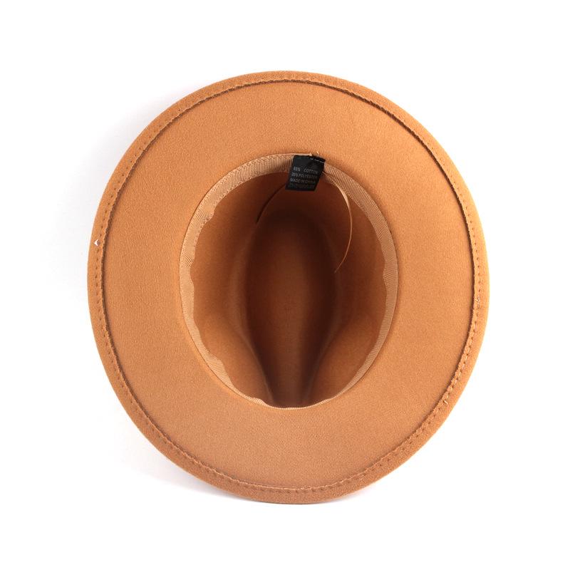 Unisex British Wool Felt Flat-Top Fedora Hat for Autumn/Winter
