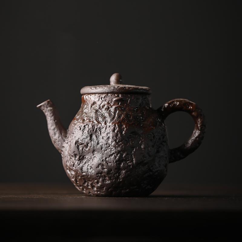Rock Mine Handmade Teapot Household Single Pot Chinese Crude Pottery With Filter Kung Fu Tea Set Small Teapot