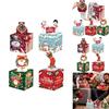 Christmas Themed Pattern Paper Box Set Holiday Decoration Props For Holiday Celebrations