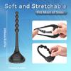 10-Speed Vibrating Wireless Remote Control Anal Beads Prostate Massager with Cock Ring, Silicone Male Adult Sex Toy, USB Magnetic Charging, Black