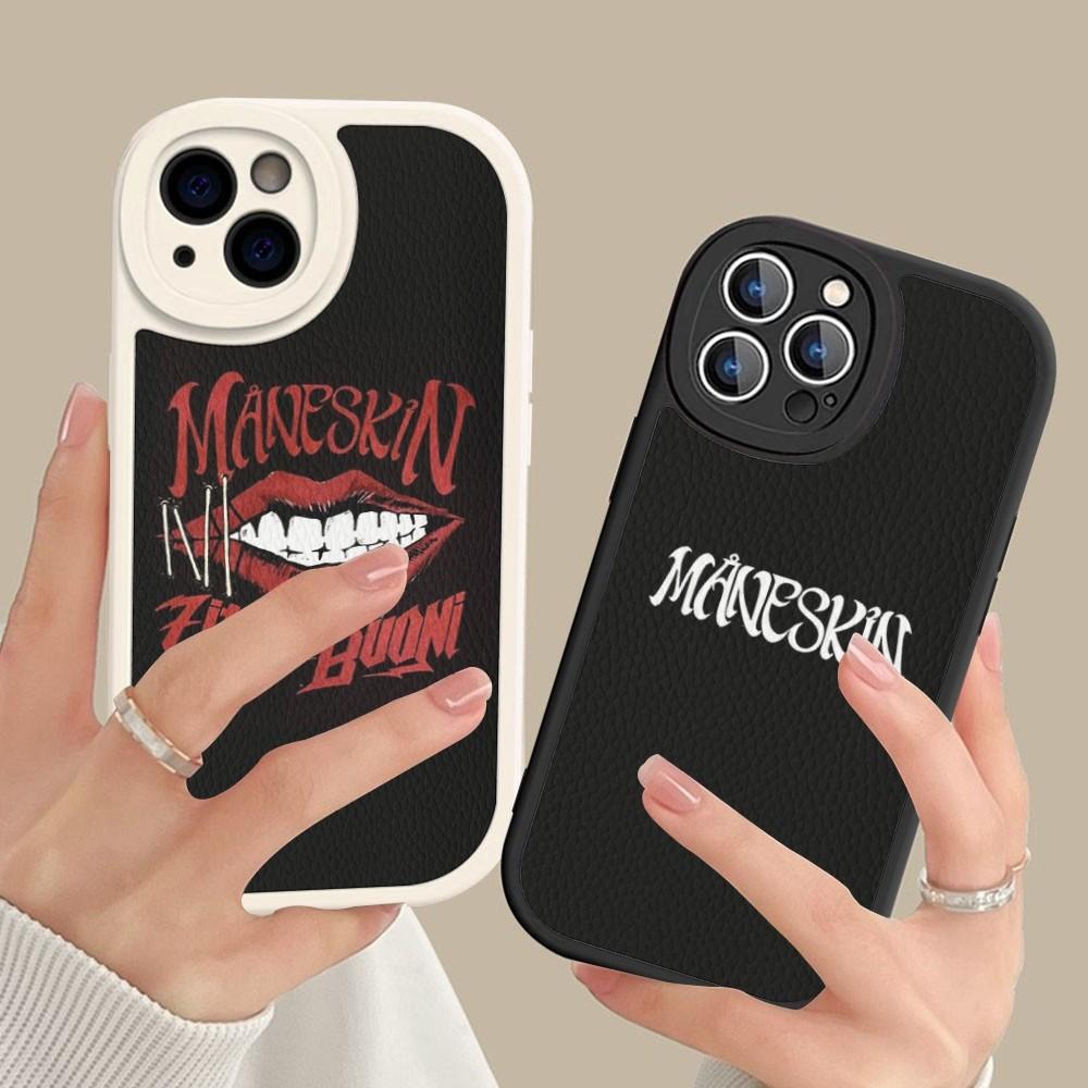 Maneskin Damiano David Phone Case Hard Leather For IPhone 16 15 14 13 12 Mini 11 14 Pro Max Xs X Xr 7 8 Plus Fundas