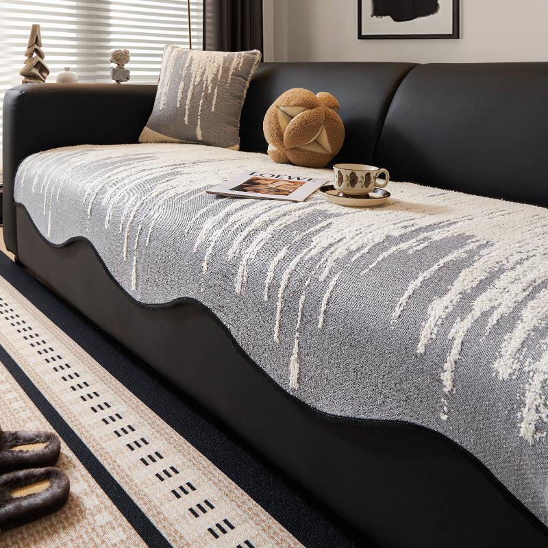 Light Luxury High-End Special-Shaped Sofa Cushion  New Four-Season Universal Straight Row Non-Slip Cover One-Piece Sofa Cushion