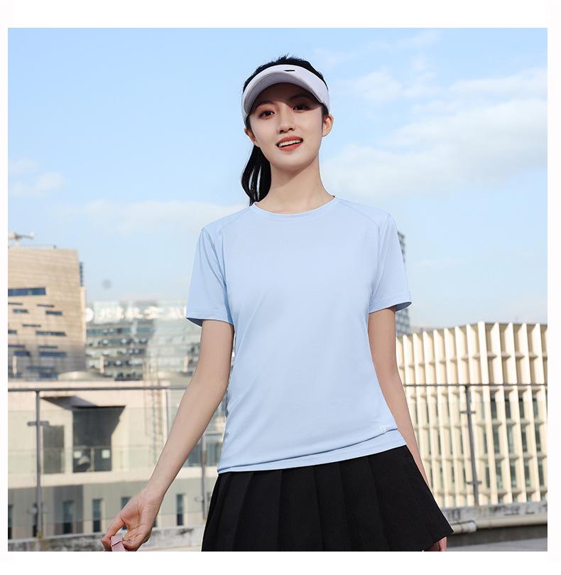 Disante Sports Quick-Dry Ice Silk Round Neck Custom T-Shirt - Short Sleeve for Group Activities and Running