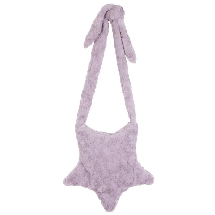 Star Shape Crossbody Bag Plush Inclined Shoulder Bag Portable Plush Shoulder Bag