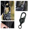 Steel Wire Rope Retractable Pull Reel Carabiner Key Chains Buckle Holder Outdoor Sporty Keychain Multiple Tool Anti-Theft Metal