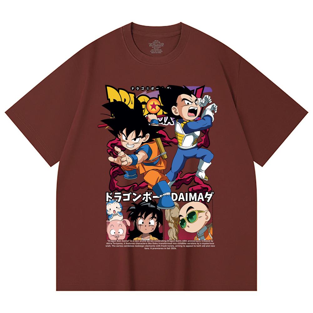 230 Gsm 100% Cotton Dragon Ball V1 Daima Print Unisex Heavy Cotton T Shirt