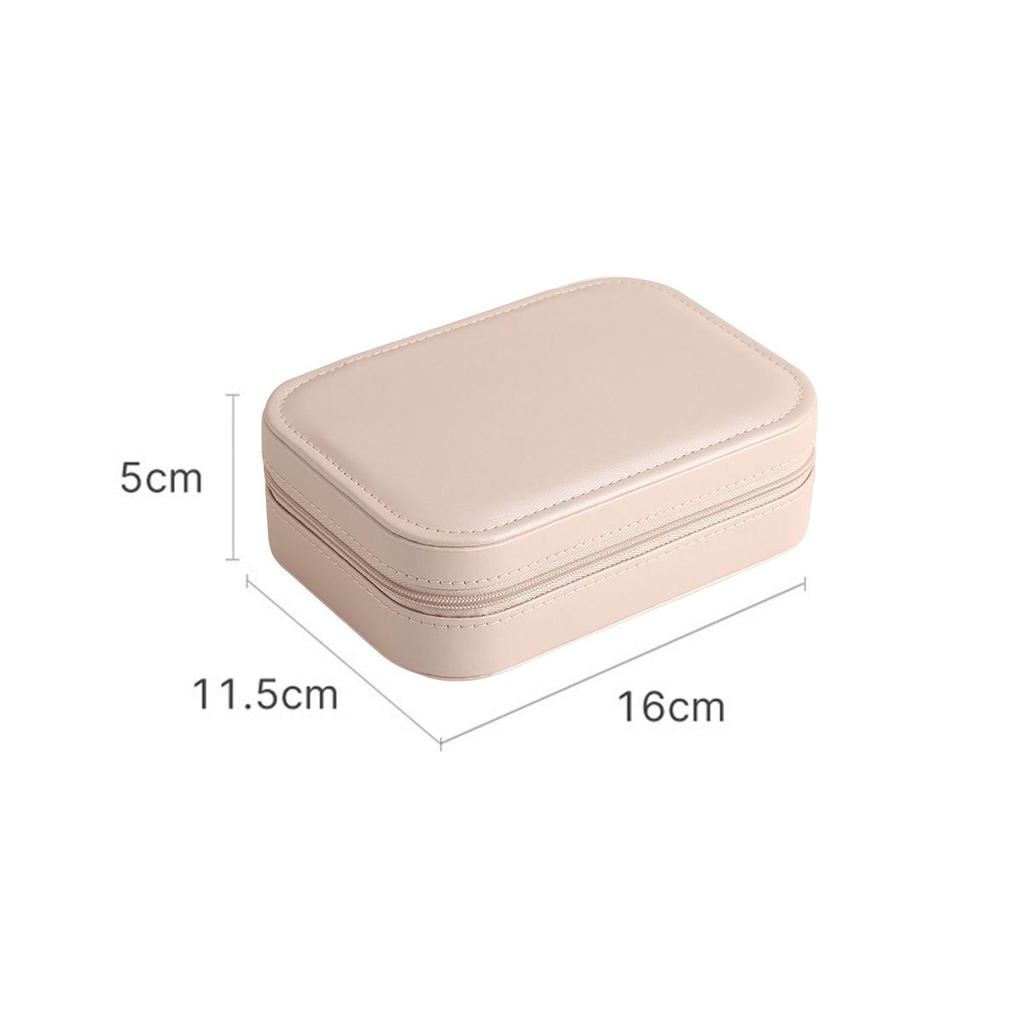 Compact Jewelry Storage Box with Multiple Compartments for Rings, Earrings, and Necklaces - Stylish