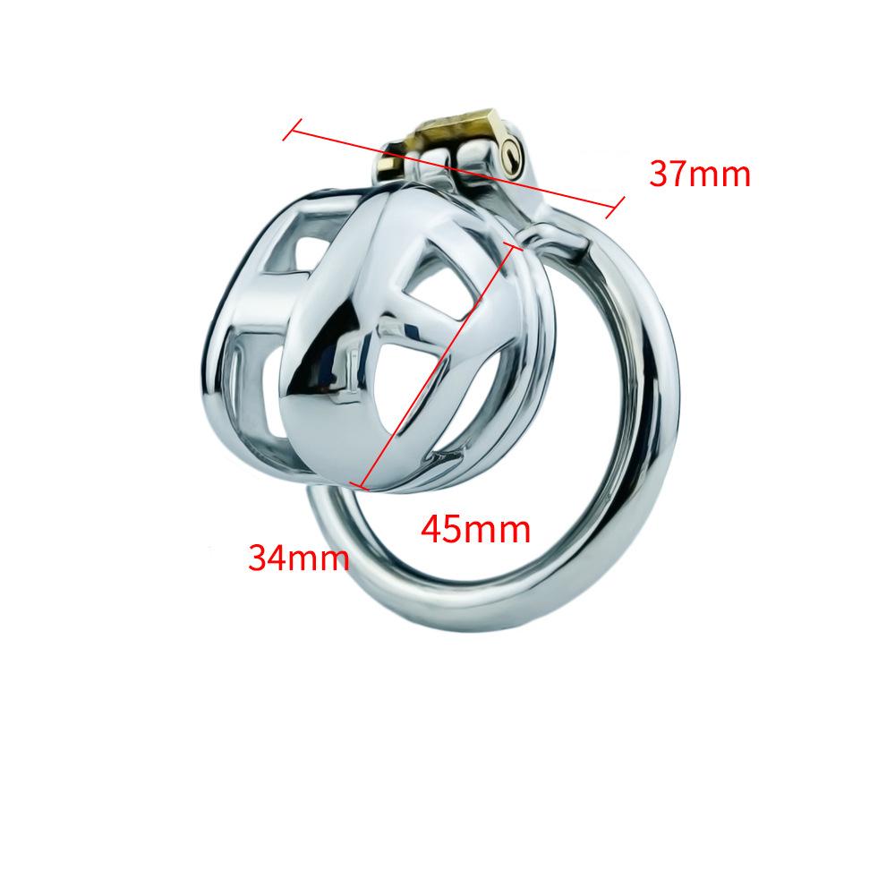 Männer Kurze CB Lock Penis Käfig Cock Lock Edelstahl Keuschheit Lock Sex Spielzeug Femdom BDSM Slave Cock Ring Ball stretcher