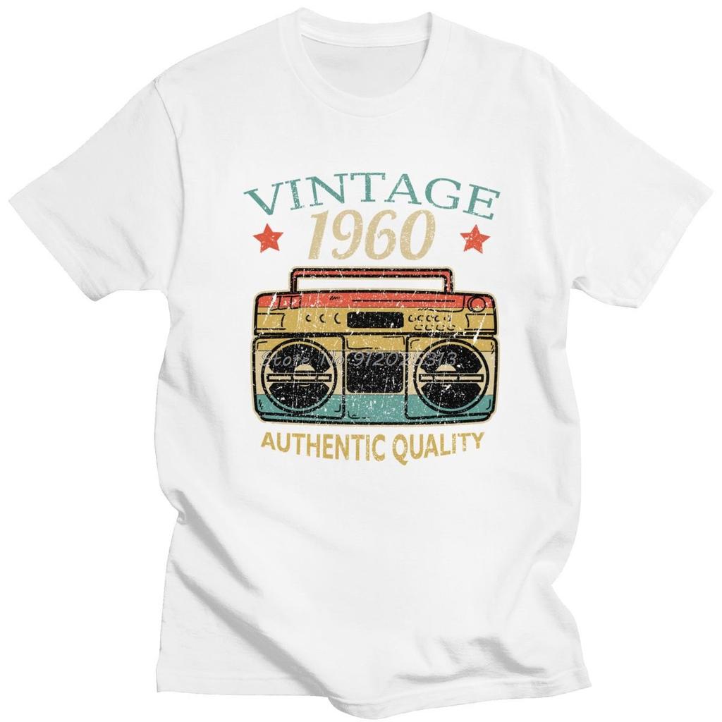 Stylish Mens Vintage 1960 T Shirt Radio Authentic Quality Tee Short Sleeves Roundneck Cotton Tshirt Birthday Gift Tshirt