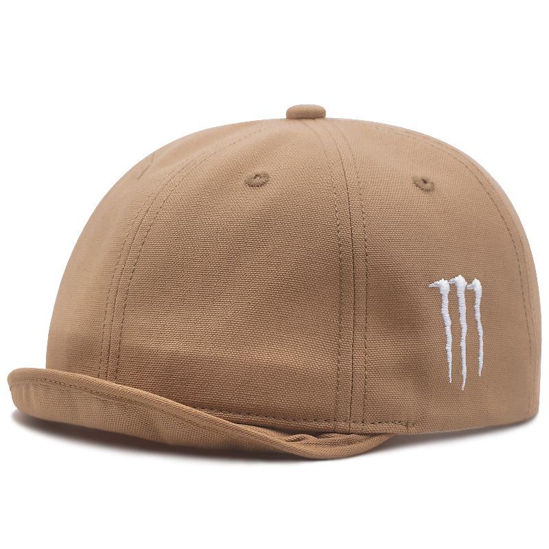 

Big head circumference turned brim hat, short brim hat, men s short brim shows a small face, new personalized plus size soft brim equestrian hat XL (above 60cm) хаки