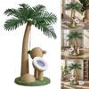 Kokospalme Katzenkratzbaum Interaktiver Katzen-Sisal-Kratzer 28 Zoll Natürliches Sisal-Seil Katzenbaum für Wohnungskatzen