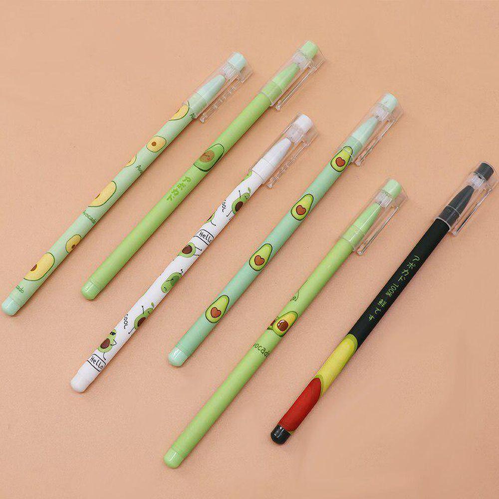 

Kawaii стираемая гелевая ручка симпатичная гелевая ручка 0,5 мм черные чернила для письма школьные канцелярские принадлежности ручки детская ручка Kawaii 6pcs чёрный