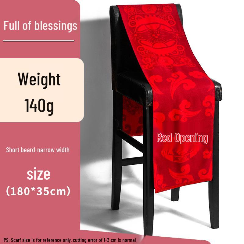 Wysokiej jakości czerwony szalik z nadrukowanym logo na spotkania roczne i wesela