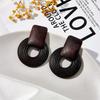 Boho Geometric Wooden Handmade Beaded / Rattan Braid Earrings Fashion Exaggerated Women Drop Earring Ethnic Style Jewelry