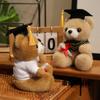 Graduation Bear Doll Doctor Hat Bachelor'S Uniform Teddy Bear Plush Toy Bachelor'S Graduation Commemorative Gift Can Be Added Logo