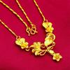 Sand Gold Flower Necklace with Cross-Border Style and Collarbone Chain