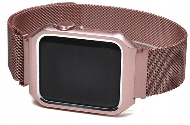 Apple Watch Metal Bracelet Strap Case Protection 44mm Rose Gold