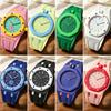 Orologio al Quarzo Unisex con Cinturino Colorato in Silicone per Donna Uomo Moda da Polso
