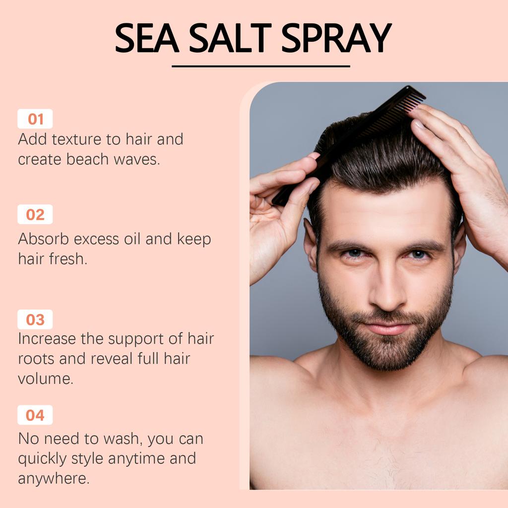 Lasting Sea Salt Hair Styling Spray Matte Hair Clay For Keep Hair Oil Edge Control Fluffy Salon Hairdressing Mud Hair Holding