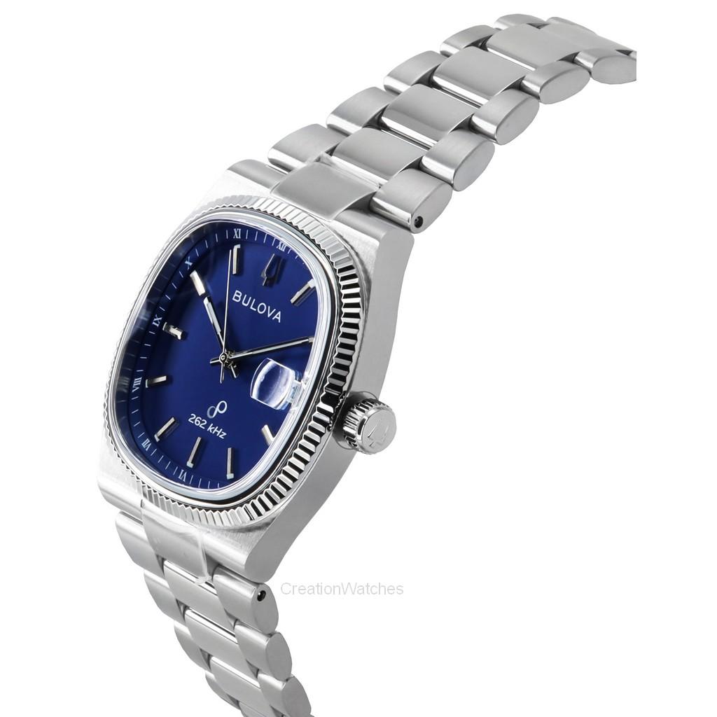 BULOVA Classic Super Seville 262kHz Precisionist Stainless Steel Blue Dial Quartz 96B440 Men's Watch